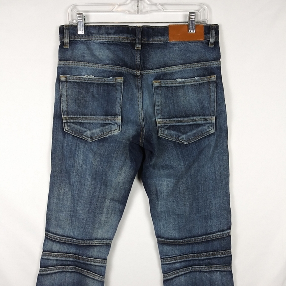 Arketype Jeans Mens 32 x 32 Blue Ripped Distressed Hip Hop Blue Denim - Picture 7 of 8